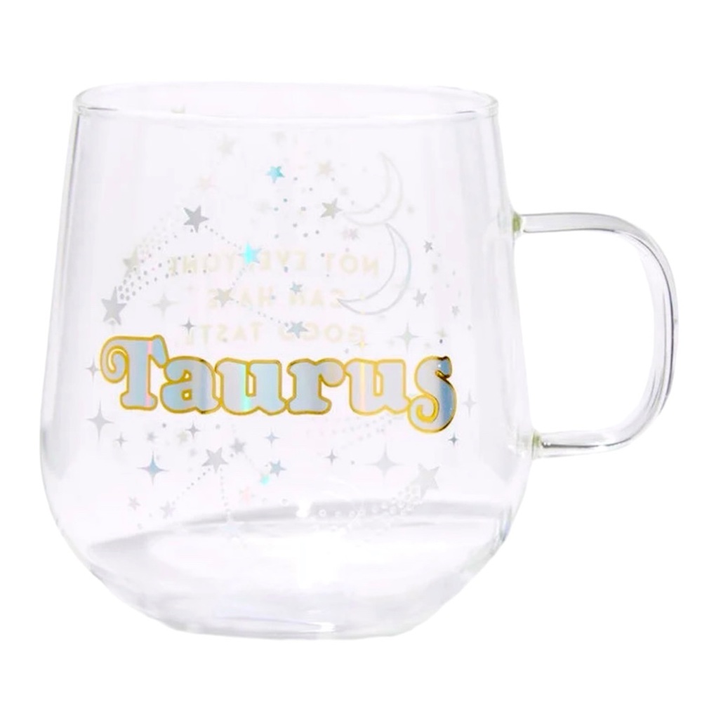 Zodiac Sign Glass Mug - Taurus - NWT